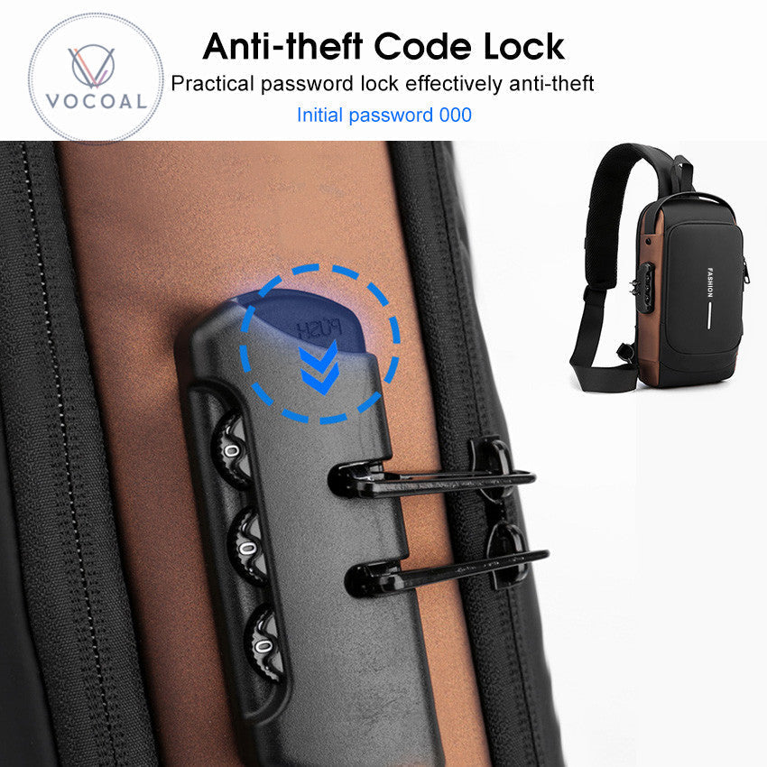 Multifunctional Chest Bag | Anti Theft Bag with USB Charging Port