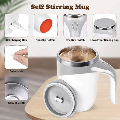 Magnetic Automatic Self-Stirring Coffee Mug